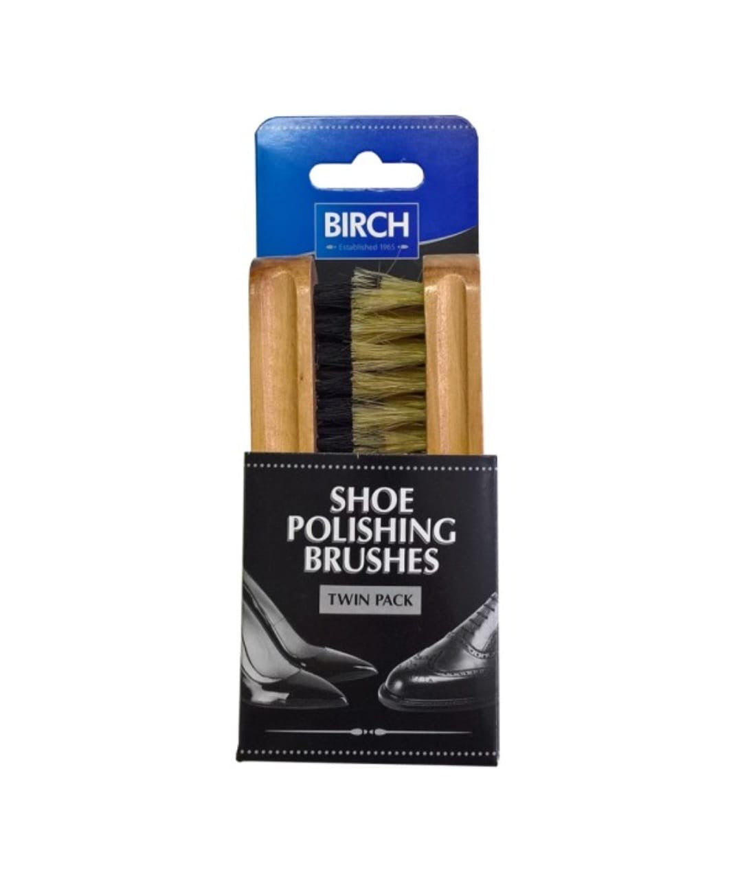 Birch Shoe Polishing Brushes – Twin Pack