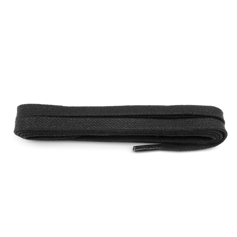 Black Waxed 5mm Flat Shoe Laces
