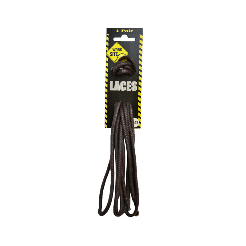 Brown Heavy-Duty Waxed Cord Boot Laces